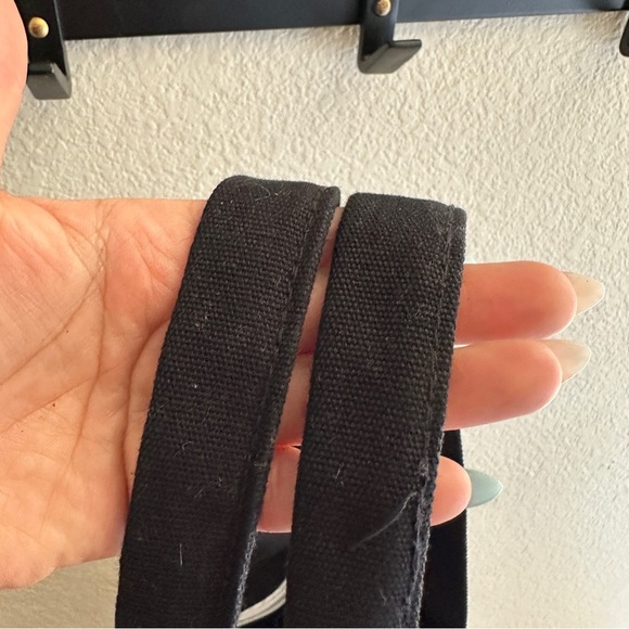 PAIGE Denim Large Black Canvas Tote Bag - Picture 4 of 5